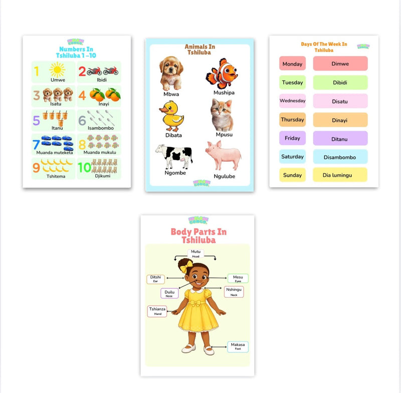 Tshiluba Learning Posters